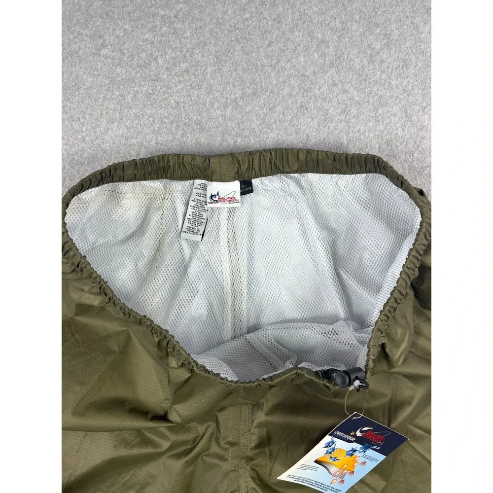 World Wide Sportsman  Windshield Pant  Men XL Green Ripstop Lined Waterproof